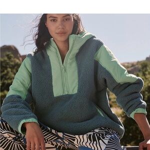 Mint and Teal Fleece Pullover